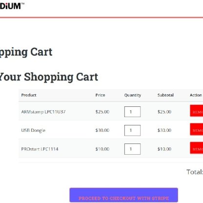 Shopping Cart organized in plugin form