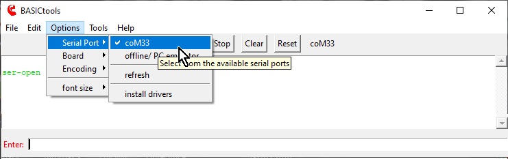 serial port
